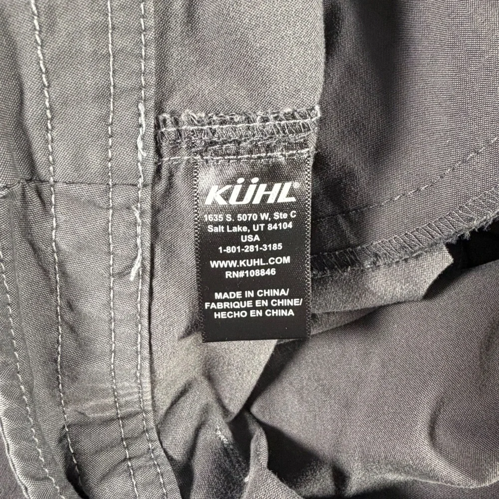 Kuhl Hiking Pant Women 12 REG 34x30) Gray Articulated Knee‎ Straight Utility